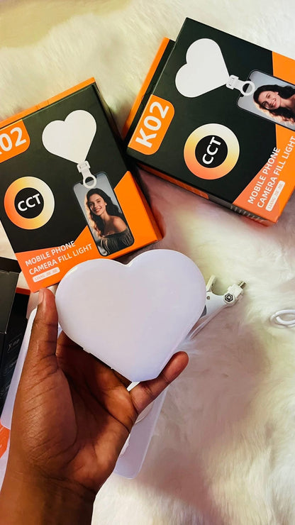 Mini Led portable en forme de coeur