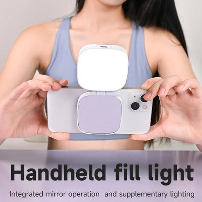 Mini ring light avec miroir