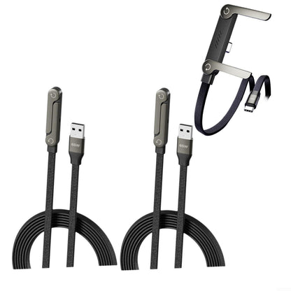 Câble de charge rapide ( 240W) 2 en 1 avec support de téléphone intègré