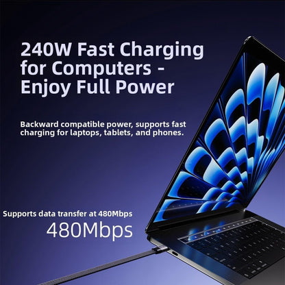 Câble de charge rapide ( 240W) 2 en 1 avec support de téléphone intègré