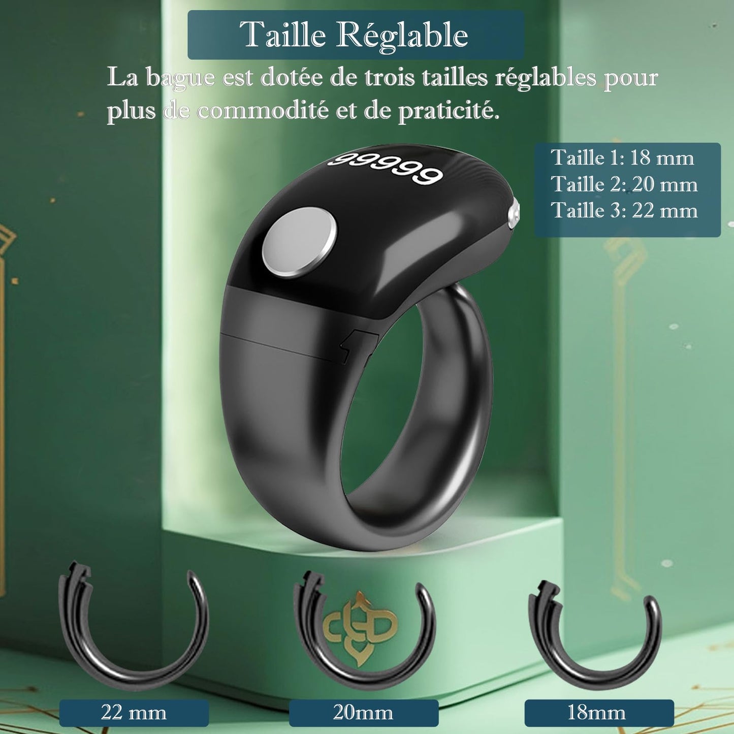 Anneau intelligent S7 pro avec 3 anneaux ( 18mm, 20mm et 22 mm)