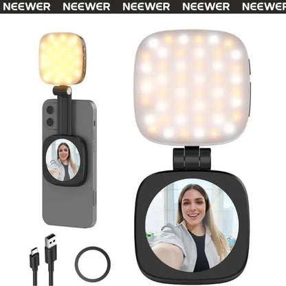 Mini ring light avec miroir