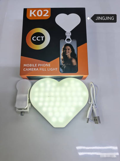Mini Led portable en forme de coeur