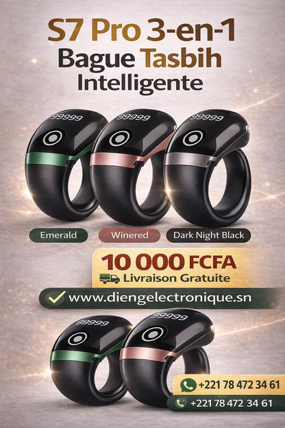 Anneau intelligent S7 pro avec 3 anneaux ( 18mm, 20mm et 22 mm)