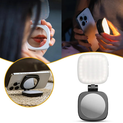 Mini ring light avec miroir