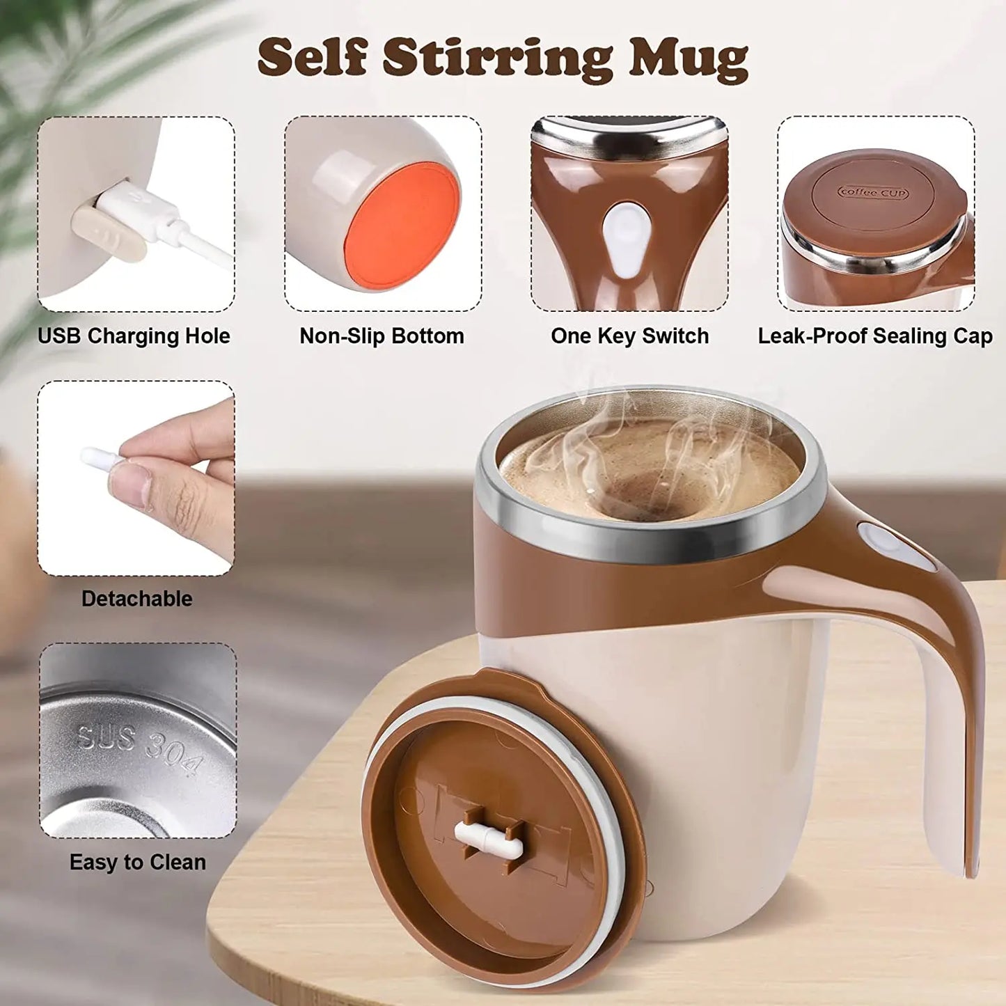Tasse à café magnétique automatique