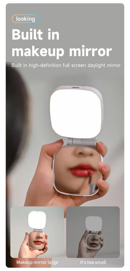 Mini ring light avec miroir