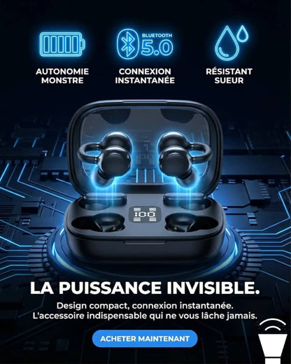 TWS Q10 – Écouteurs Sans Fil 2 en 1 avec Affichage Batterie