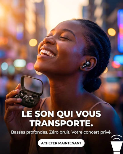 TWS Q10 – Écouteurs Sans Fil 2 en 1 avec Affichage Batterie